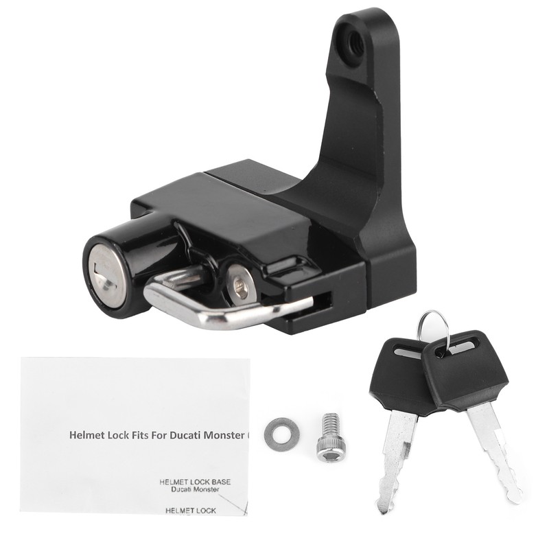 Motorcycle Metal Helmet Lock Anti Theft with 2 Keys Fit