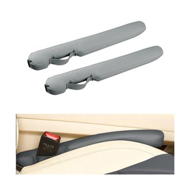 Car Seat Gap Filler, 2PCS Between Vehicle Seats Console Organizer Stop Things from Dropping, Automotive Interior Chair Gap Coverage Fill, Universal for SUV Automobile Truck (Cyan Grey)
