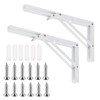 Tanstic 2-Pack 12 Inch Folding Shelf Brackets, Heavy Duty Wall