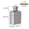 Lixada 1100ml Titanium Water Bottle Ultralight Kettle Drinking Bottle with