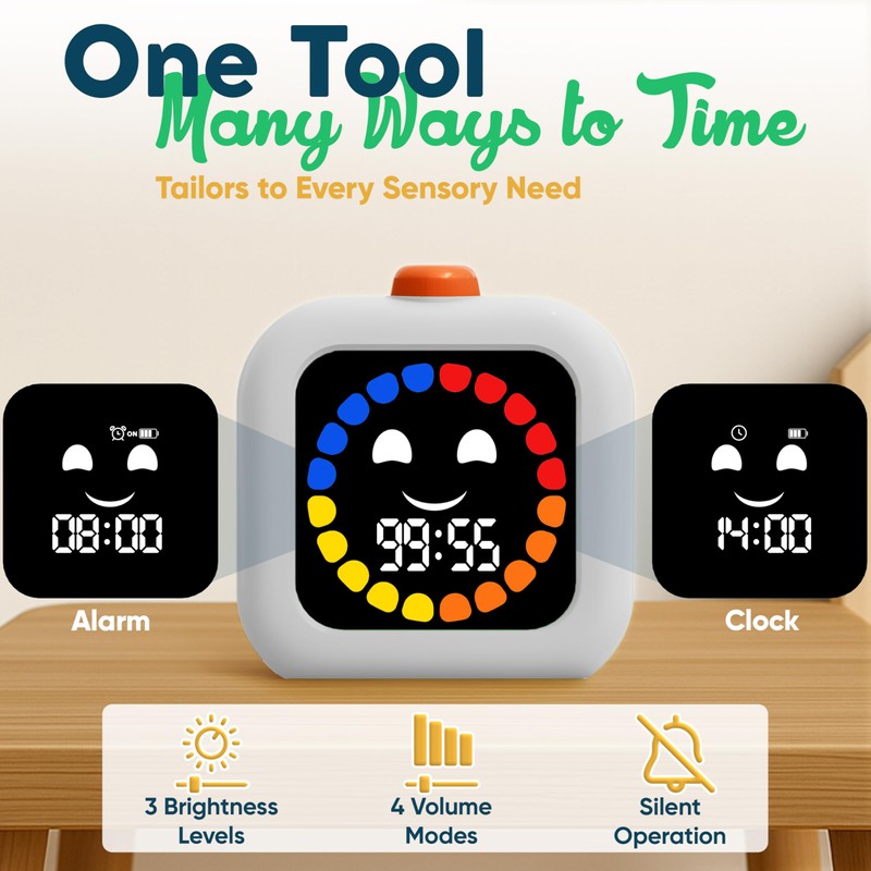Digital Visual Timer for Kids - Rechargeable 99 Min Timer