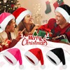 Geyoga 3 Pcs Christmas Santa Hat Unisex Santa Claus Hat