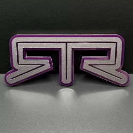 FMS Gear PAIR (2) RTR Fender Emblems Fits Ford MUSTANG Badge Nameplate Drift Decal - Purple