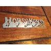 Shiny Nickel Plated Solid Brass" House Keys" Key Hook 5