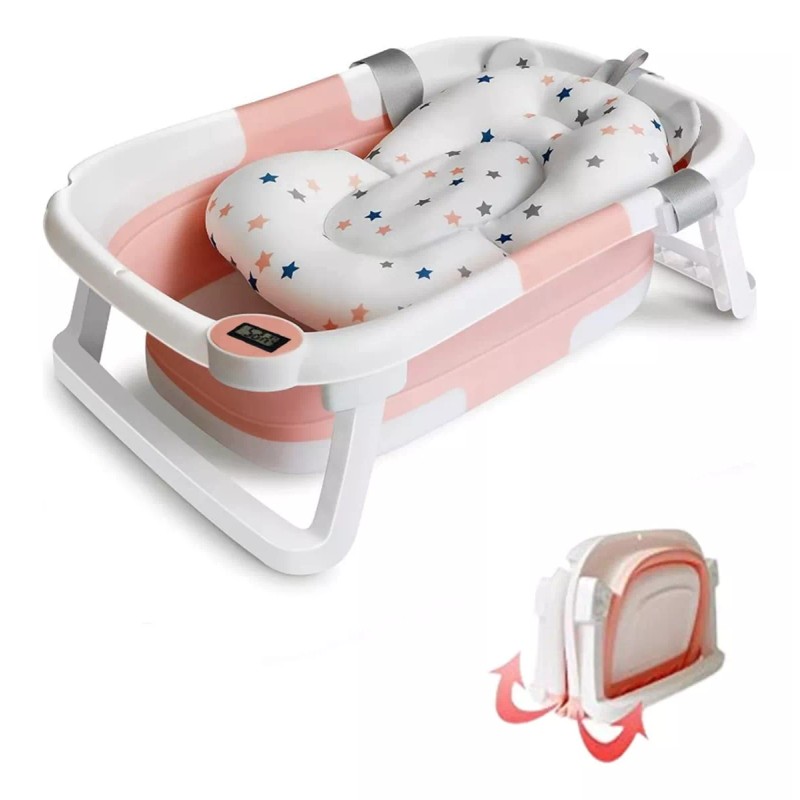 ZHX Bañera Bebés Plegable Tina De Baño Casa Y Viaje