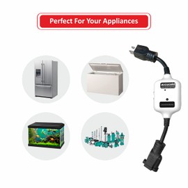Summit Accucold PF1Kit Power Failure Alarm Cord, 80dB Loud Audible Alarm, LED Indicator, Perfect for Monitoring Refrigerators, Freezers, Sump Pumps, and Aquariums