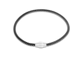 Tuscany Silver Black Rhodium Plated 3mm Magnetic Bracelet 19cm/7.5"