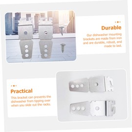 CORHAD Quick Install Dishwasher Mounting Kit for Granite Dishwasher Bracket for Granite Countertop Iron Brackets