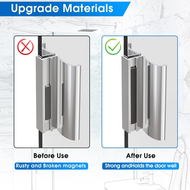 Upgrade Shower Door Magnet - 3" Long for Swing Shower