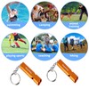 2-piece orange emergency survival whistle — double-tube metal safety whistle