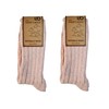 LEO Design Twin Pack Natural Norwegian Women Merino Wool socks,