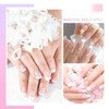 AORAEM Puntas de uñas francesas blancas, 120 puntas de uñas