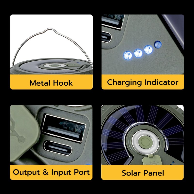 Mcbazel Solar Camping String Lights 10m/33ft with Remote Control, USB