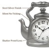 Presentime & Co. 11" Teapot Clock, Silent Non Ticking, Modern