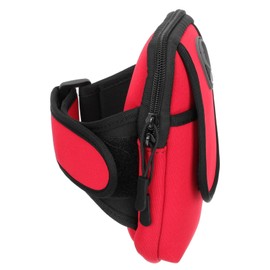 SEWACC Sports Armband Bag Elastic Phone Holder for Running Arm Storage Pouch for Smartphones Durable Lightweight for Fitness Activities Red Color
