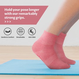 deefly Women Yoga Socks,Non Slip Grip Pilates Socks(color set 1)