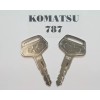 Aftermarket (2) Komatsu Keys Heavy Equipment Key # 787  will fit most of Komatsu Equipment