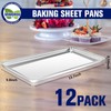Mimorou 12 Pcs Baking Sheet Stainless Steel Cookie Sheet Small