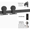 CCJH 5FT Sliding Track Barn Door Hardware Kit for Single