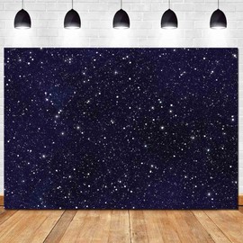 HQM Night Sky Star Universe Space Starry Photography Backdrops Kids Boy or Girl Birthday Party Decor Photo Background Banner 5X3FT