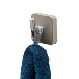 Tiger Onu, Towel hook large, Brushed stainless steel, 38x48x48mm