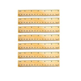 72 Pack Wooden Ruler 6 Inch Rulers Bulk Wood Measuring Ruler Office Ruler 2 Scale