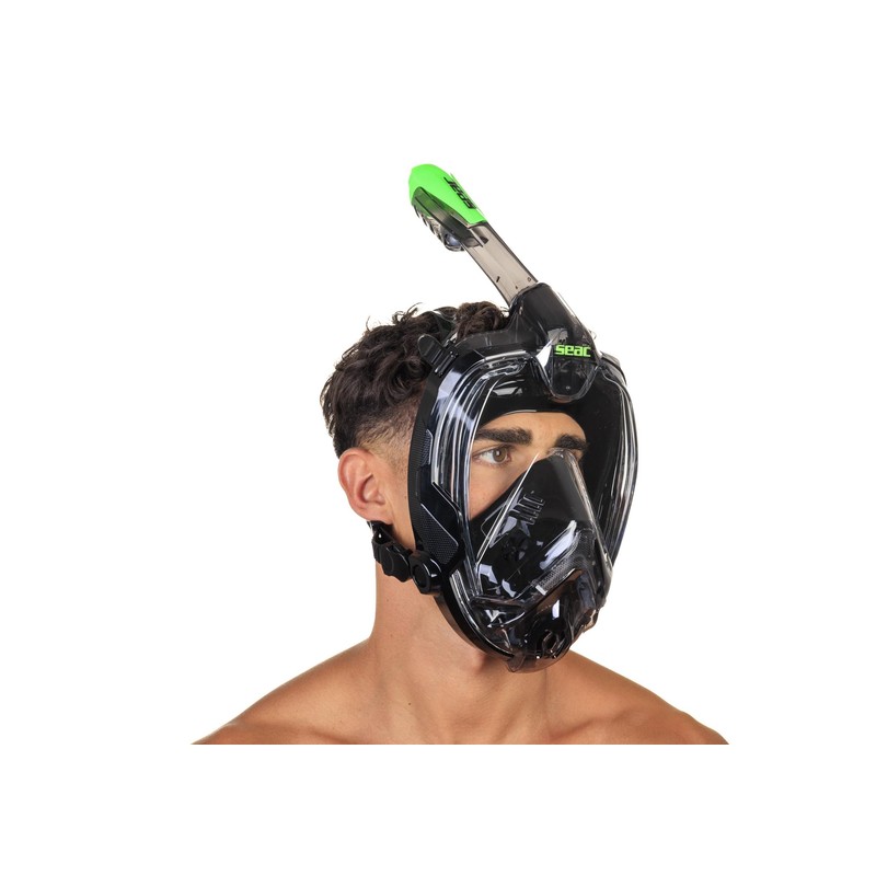 Seac Libera Full Face Snorkeling Mask with Quick Release Buckles,