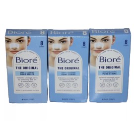 Bioré 4X Biore Original Cleansing Blackhead Remover Pore Strips 8ct (each pack)
