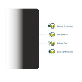 BROTECT 4 Inch Anti-Spy Privacy Screen Protector for 4.0 Inch Touch Panel PCs (10.2 cm) [89 x 50.2 mm, 16:9] Privacy Screen Protector [Privacy Screen]