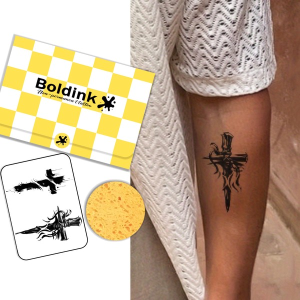 Boldink Semi-permanent tattoos, realistic fake tattoos, last 7-15 days, waterproof