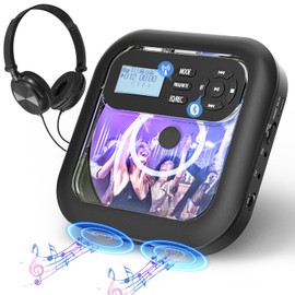 Erasiny Bluetooth CD Player Portable with FM Transmitter and Dual Speakers