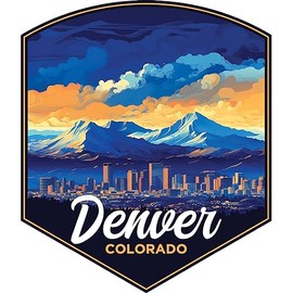 Denver Colorado Design A Souvenir Vinyl Decal Sticker 2-Inch