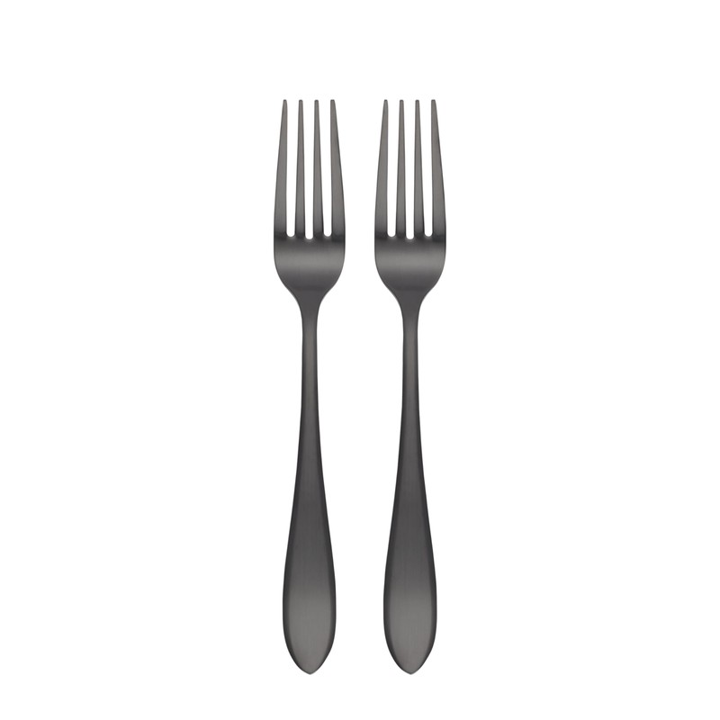 Cambridge 5017V2HCWA47 Delia Black Satin 6-Piece Flatware Set, Service for