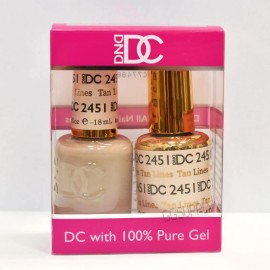 DND DC Duo Soak off Gel & Matching Nail Polish 2451 Tan Lines