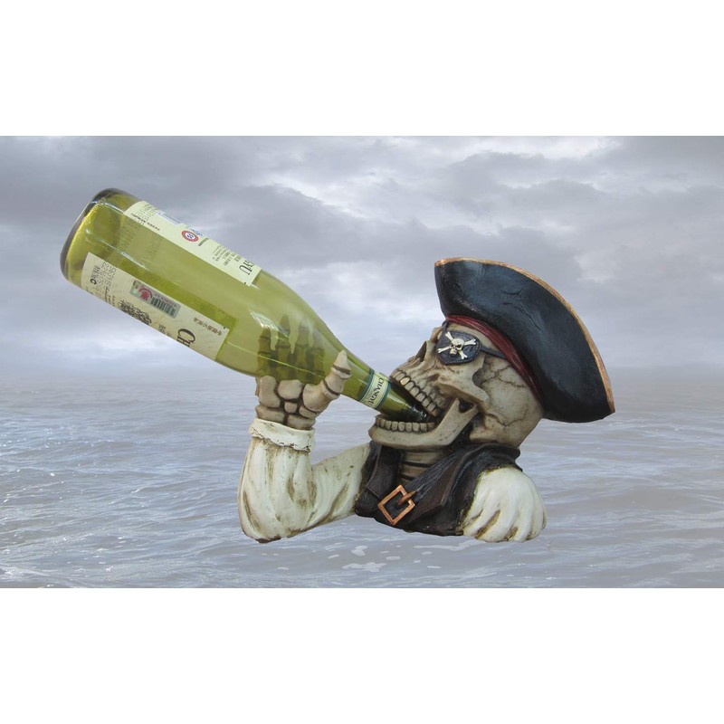 DWK "Booty of the Vine" Skull Pirate Bottle Holder |