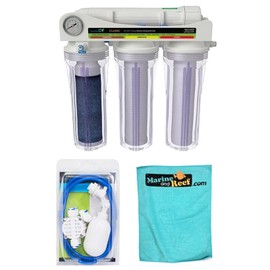 Inland Seas AquaticLife Classic 100 GPD Reverse Osmosis/DI Unit, Float Valve Kit, & Towel Bundle (3 items)