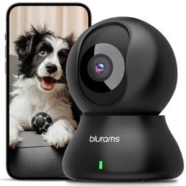 blurams Indoor Security Camera 2K, Pet Cameras House Security, 360° WiFi Baby Monitor, Motion Tracking, IR Night Vision, 2-Way Talk, SD&Cloud(2.4GHz Only)