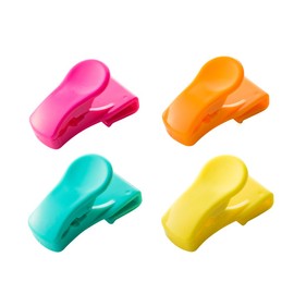 Daiya 057730 Refrigerator Hook Clip, Tube Clip, 4 Colors, 0.08 x 0.18 x 0.10 inches (0.2 x 0.45 x 0.265 cm), Load Capacity 7.1 oz (200 g), Clips, Can be hung on the Refrigerator Door Pocket,