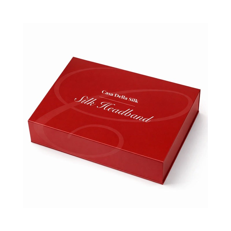 Casa Della Silk Elan Mulberry Silk Headband – Bordeaux Red