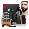 Kit Barba Cuidado Para Hombres Herramientas De Bigote 11pcs
