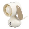 Handheld Fan Cute Cartoon Dog Shaped 3 Speeds Rechargeable Portable
