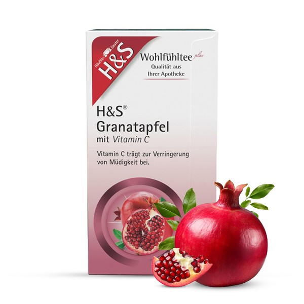 H&S Pomegranate with Vitamin C Tea: Fruity Pleasant Pomegranate Tea,