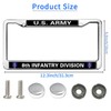 Infantry Division Flag License Plate Frame Chrome Army 8th Infantry