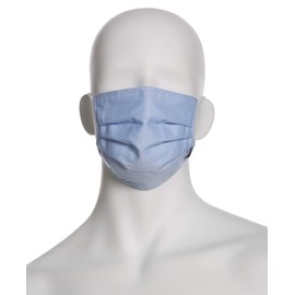 Perry Ellis - Máscaras de tela plisada reutilizables (paquete de 3, varios estampados y colores), azul Chambray, Talla única