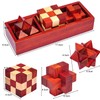 RoseFlower Set of 3 Puzzle Games, Wooden Skill Game, Game