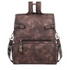 FADEON Leather Laptop Backpack for Women, Designer Ladies Work Travel