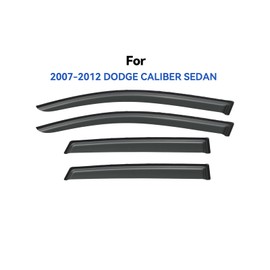 YQAUTEC Window Visors Rain Guards for 2007-2012 Dodge Caliber Sedan, Out-Channel Window Vent Wind Deflectors Visors Shades for 07-12 Dodge Caliber