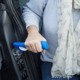 Top Life Car Support Handle - Stable Mobility Aid for Getting Out of The car - Ideal Senior Transfer or Mobility impairments - All Doors Compatible - Handy car bar (Blue Cane)