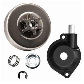 3/8" 6T Spur Sprocket Clutch Drum Kit with Oil Pump and Worm Gear Compatible with Poulan Pro P3314 P3416 P3816 PP4218A P3516PR PP3516AVX P4018WT PP4218AVX 4218AVX Replace 501628301 530057905