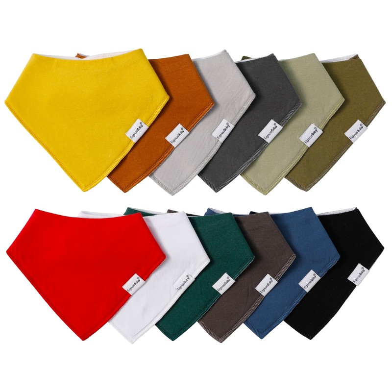 Baby Bandana Drool Bibs for Boys Girls,Super Absorbent Triangle Baby